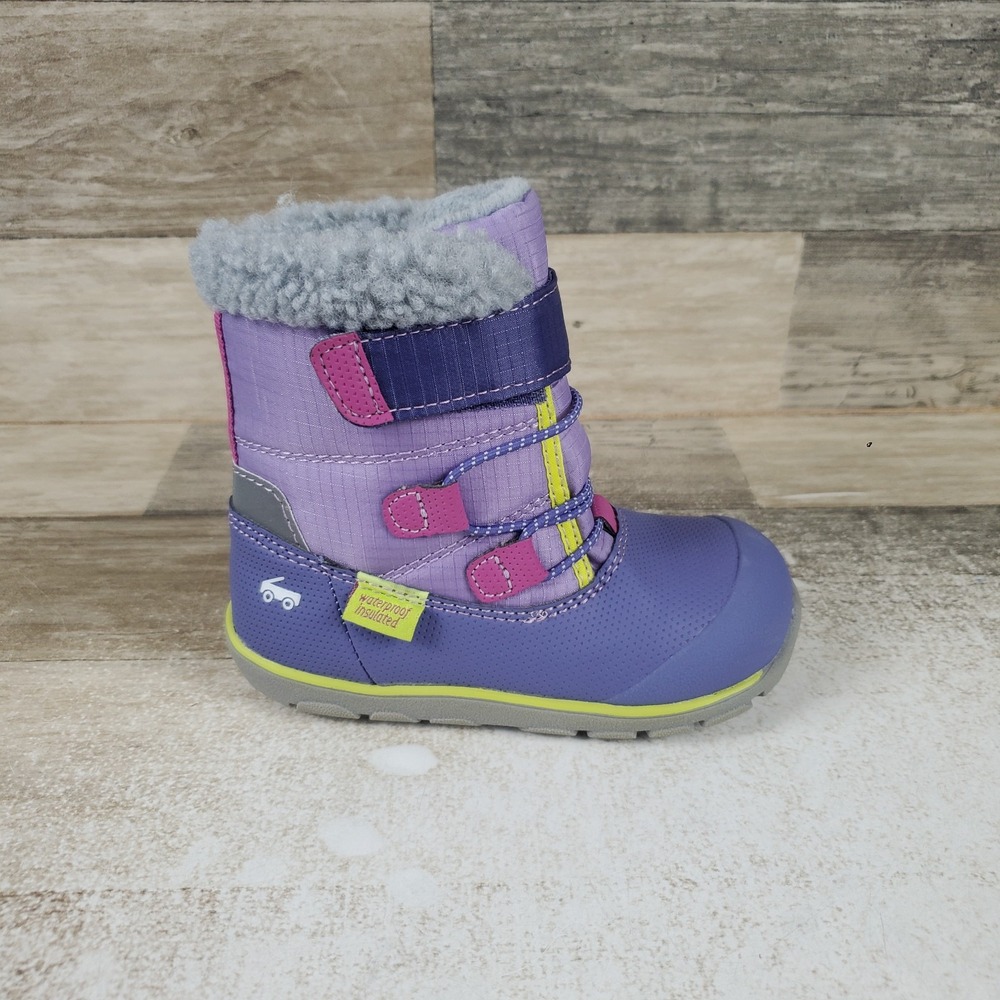See Kai Run Gilman Kids Waterproof Insulated Boots Sz 8 Heirloom Purple